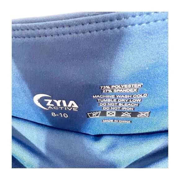 Zyia Active Women's Size 8-10 High Rise Reflective 7/8 Tight Leggings Blue - Picture 3 of 6